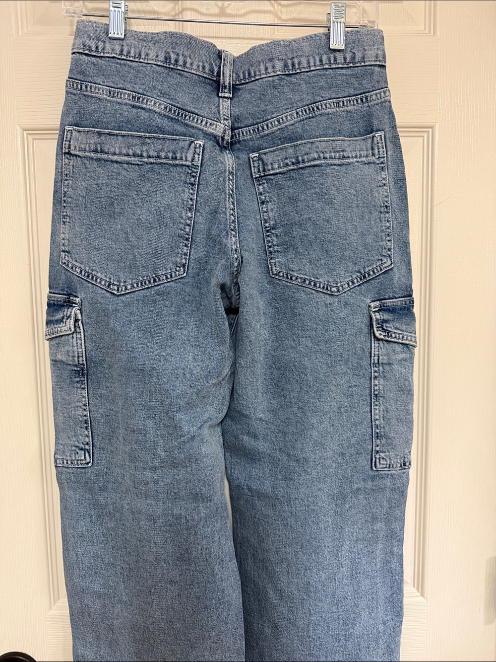 GAP Mid Rise '90s Loose Cargo Jeans Blue Waist 26 / 2p - Picture 6 of 8